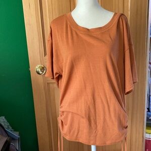 MELLODAY Women's Rust Short Sleeve Top